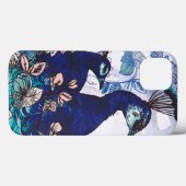 Florale achtergrond met voetgangers Case-Mate iPhone case (Achterkant (horizontaal))