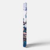 Florale achtergrond met voetgangers Case-Mate iPhone case (Achterkant / Rechts)