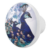 Florale achtergrond met voetgangers keramische knop (Rechts)