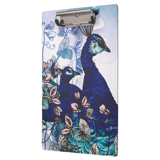 Florale achtergrond met voetgangers klembord (Links)