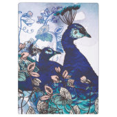 Florale achtergrond met voetgangers klembord (Achterkant)