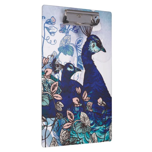 Florale achtergrond met voetgangers klembord (Rechts)