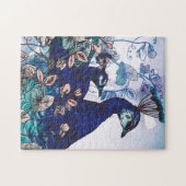Florale achtergrond met voetgangers legpuzzel (Horizontaal)