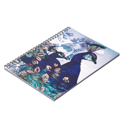 Florale achtergrond met voetgangers notitieboek (Linkerzijde)