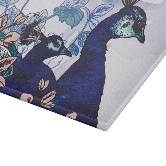 Florale achtergrond met voetgangers snijplank (Hoek)