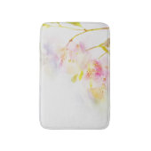 florale achtergrond met waterverf bloemen badmat (Voorkant Verticaal)