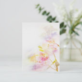 florale achtergrond met waterverf bloemen briefkaart (Staand voorkant)