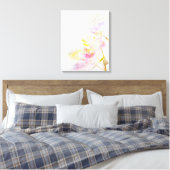 florale achtergrond met waterverf bloemen canvas afdruk (Insitu (Slaapkamer))
