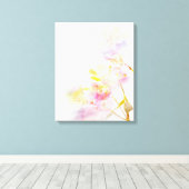 florale achtergrond met waterverf bloemen canvas afdruk (Insitu (Houten vloer))