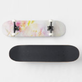 florale achtergrond met waterverf bloemen skateboard (Horizontaal)