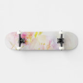 florale achtergrond met waterverf bloemen skateboard (Horizontaal)
