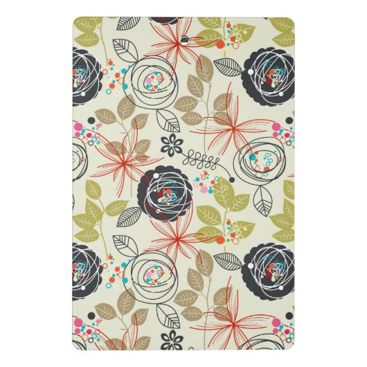 Florale achtergrond mini klembord (Achterkant)