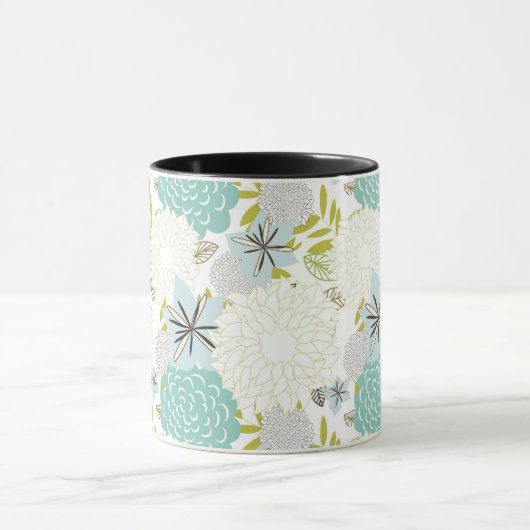 Florale achtergrond mok (Midden)