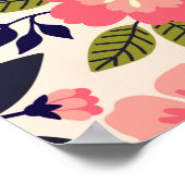 florale achtergrond. Naadloos patroon. Flowe Poster (Hoek)