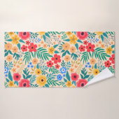  florale achtergrond. Naadloze  beschermhuls Badhanddoek (Badhanddoek)