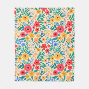 florale achtergrond. Naadloze beschermhuls Fleece Deken