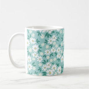 florale achtergrond. Naadloze beschermhuls Koffiemok
