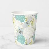 Florale achtergrond papieren bekers (Achterkant)