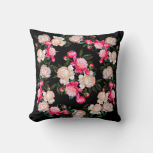 Florale achtergrond. Peonies roze en wit op een da Kussen