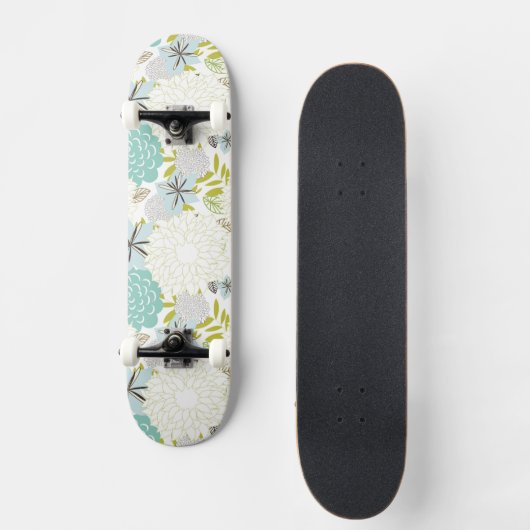Florale achtergrond persoonlijk skateboard (Voorkant)