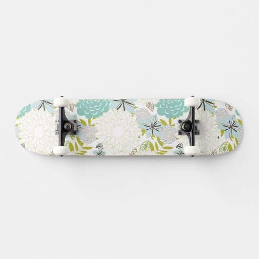 Florale achtergrond persoonlijk skateboard (Horizontaal)