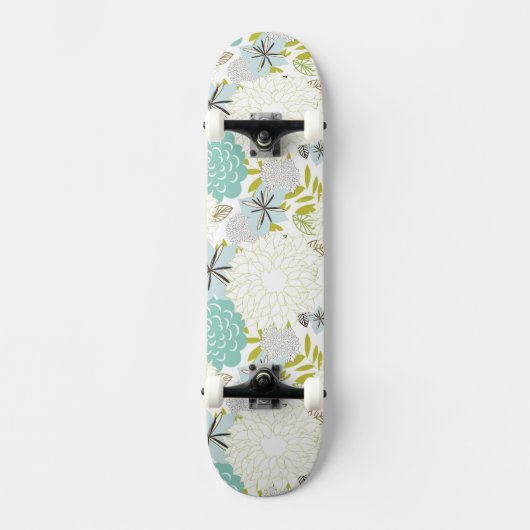 Florale achtergrond persoonlijk skateboard (Voorkant)