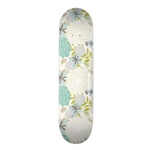 Florale achtergrond persoonlijk skateboard