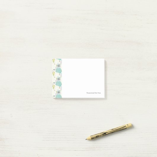 Florale achtergrond post-it® notes (Op bureau)