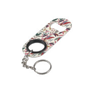 Florale achtergrond sleutelhanger flessenopener (Achterkant Gekanteld)