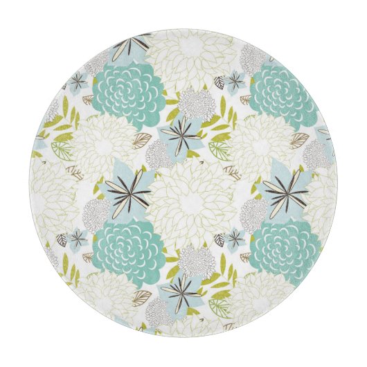 Florale achtergrond snijplank (Voorkant)