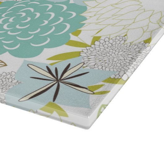 Florale achtergrond snijplank (Hoek)