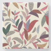 Florale achtergrond stenen onderzetter (Voorkant)
