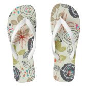 Florale achtergrond teenslippers (Voetbed)