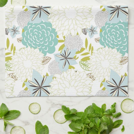 Florale achtergrond theedoek (Gevouwen)