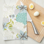 Florale achtergrond theedoek (Quarter Fold)