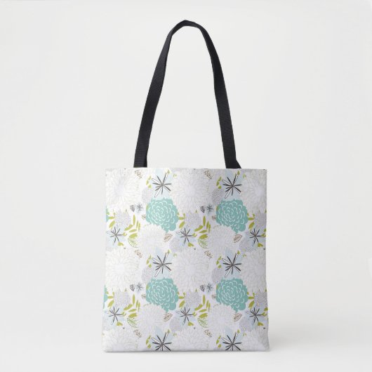 Florale achtergrond tote bag (Voorkant)
