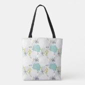 Florale achtergrond tote bag (Achterkant)