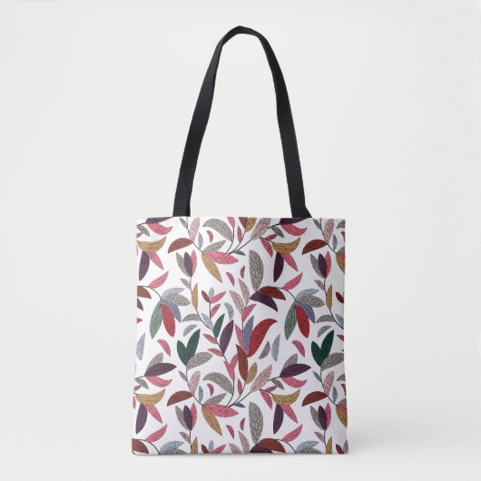 Florale achtergrond tote bag (Voorkant)