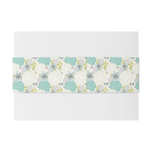 Florale achtergrond uitnodigingen wikkel (Achterkant Voorbeeld)