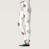 Florale achtergrond van rozen leggings (Links)