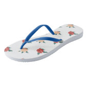 Florale achtergrond van rozen teenslippers (Schuin)