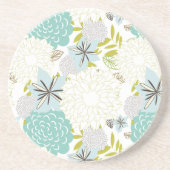 Florale achtergrond zandsteen onderzetter (Voorkant)