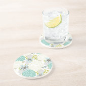 Florale achtergrond zandsteen onderzetter (Zijkant)