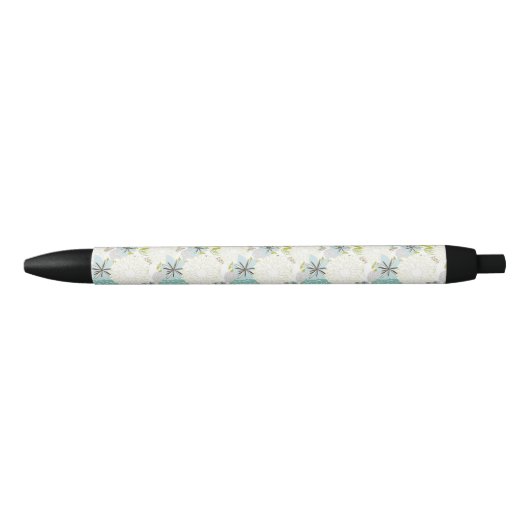 Florale achtergrond zwarte inkt pen (Voorkant)