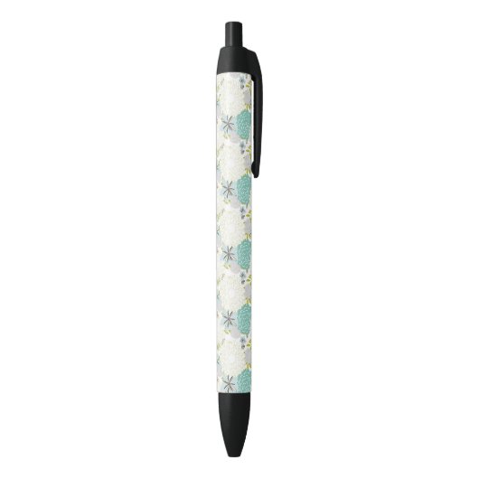 Florale achtergrond zwarte inkt pen (Achterkant (Verticaal))