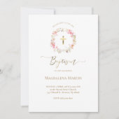 florale adem | Baptisme-uitnodiging Kaart (Voorkant)