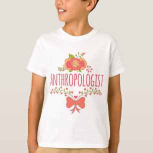 Florale adem met buikantropoloog t-shirt