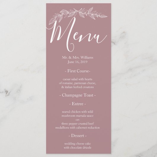 florale adoratie menu (Voorkant)