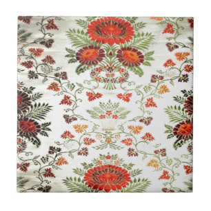 florale afdruk tegeltje