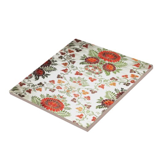  florale afdruk tegeltje (Zijkant)